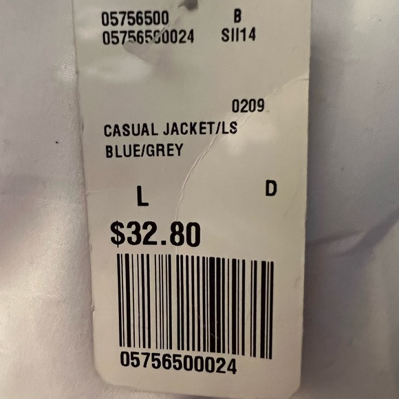 Large,NWT, Grey blue sequin coat. Open &each front side dips down intentionally. - Picture 7 of 8